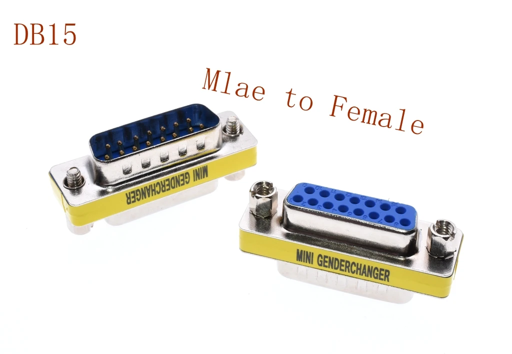 DB15 MINI Gender Changer адаптер RS232 Com D Sub для мужчин и женщин штепсельный разъем vga