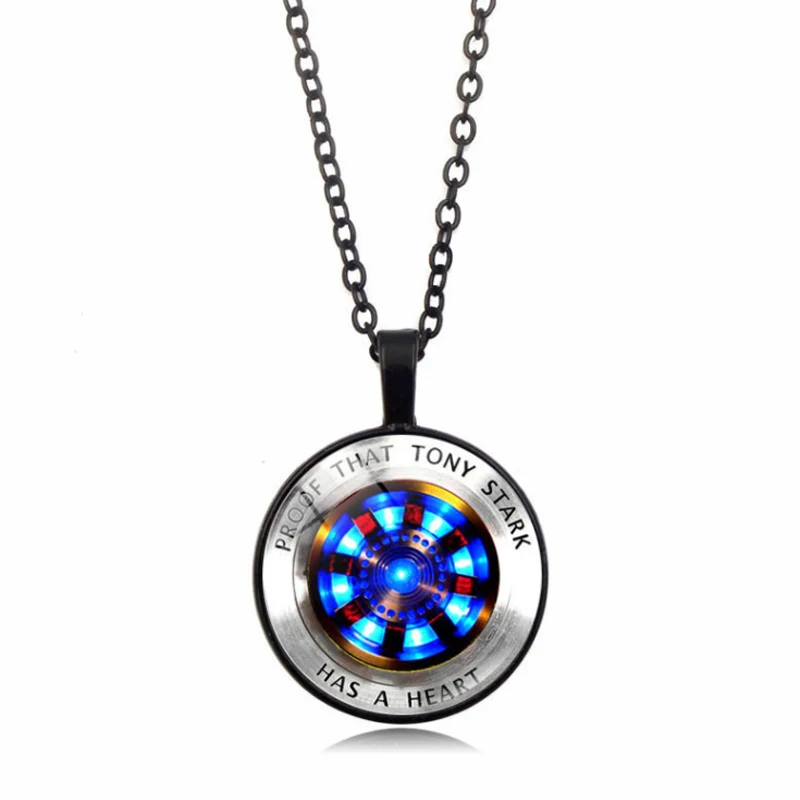 Ожерелье с персонажами из Marvel для мужчин Tony Stark Arc Reactor ожерелье s Мстители 4