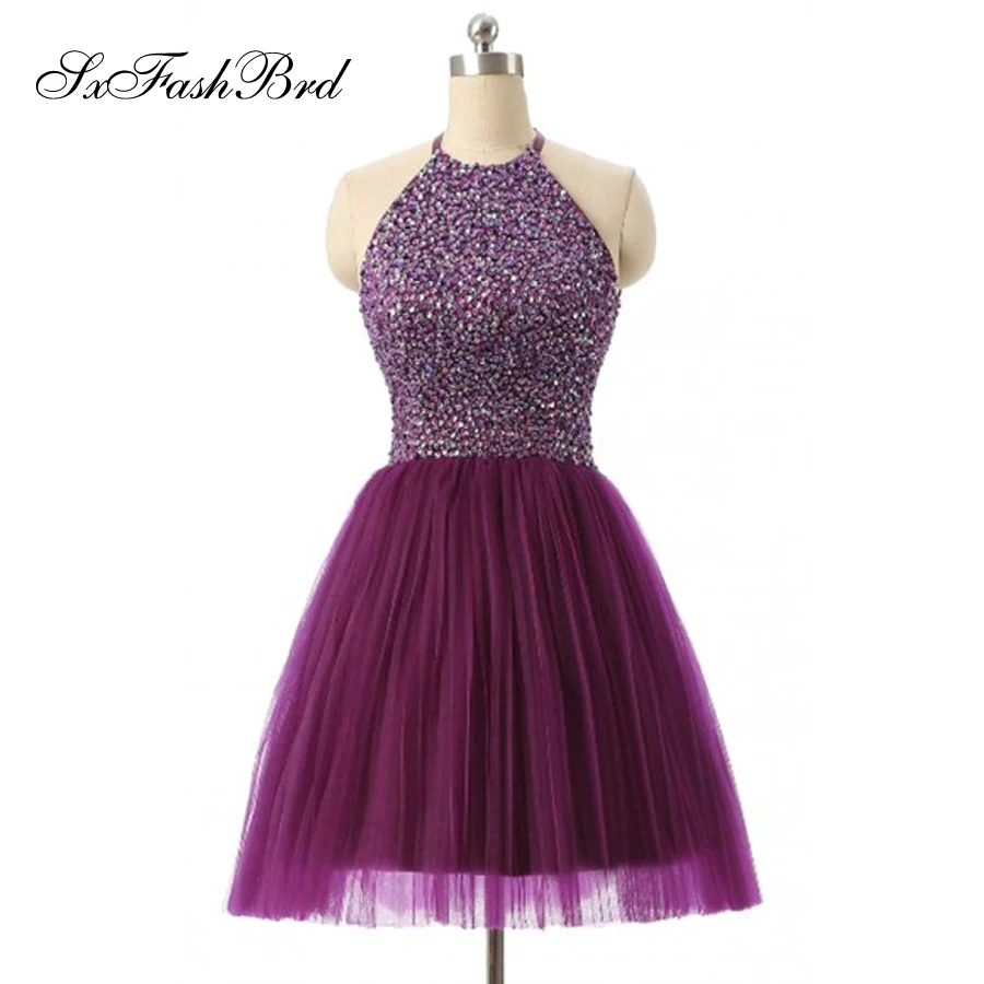 Сексуальное модное платье на специальные случаи с акцентом на вырезе горловины, бисером, естественной талией и мини-юбкой в стиле "A-line" для коктейльных вечеринок.