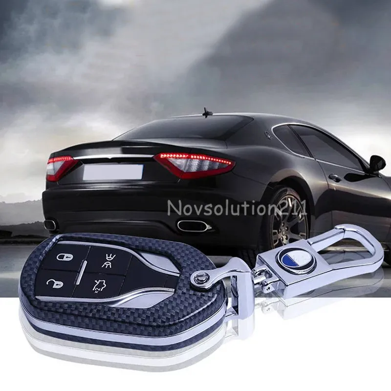 Чехол для ключей из углеродного волокна Maserati Ghibli 2014 2015 2016 чехол автомобиля