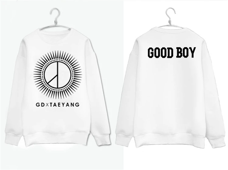 Bigbang/толстовка с капюшоном kpop big bang k pop Bigbang флис GD новая песня хороший мальчик nofleece