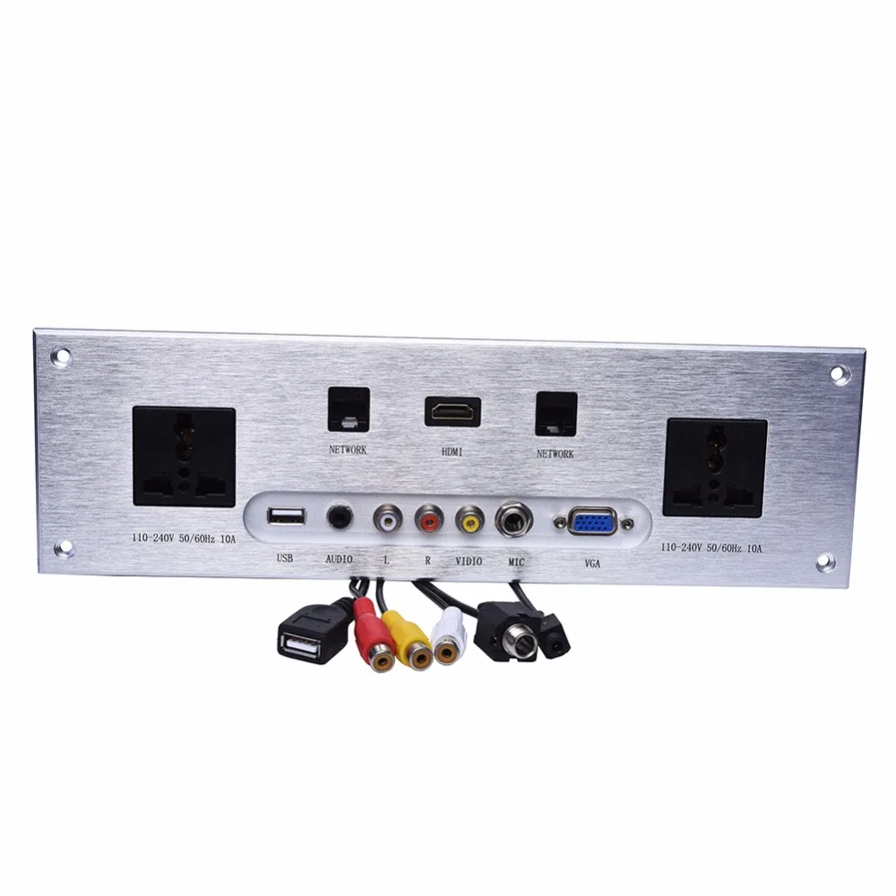 Настенная розетка HD HDMI Видео Аудио VGA Сеть RJ45 панель для выхода