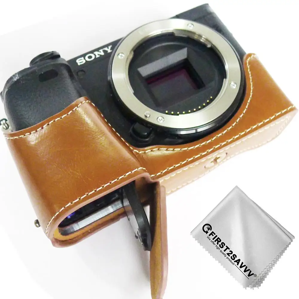 Половина тела из искусственной кожи чехол для камеры Сумка sony A6400 ILCE 6400 крышка с