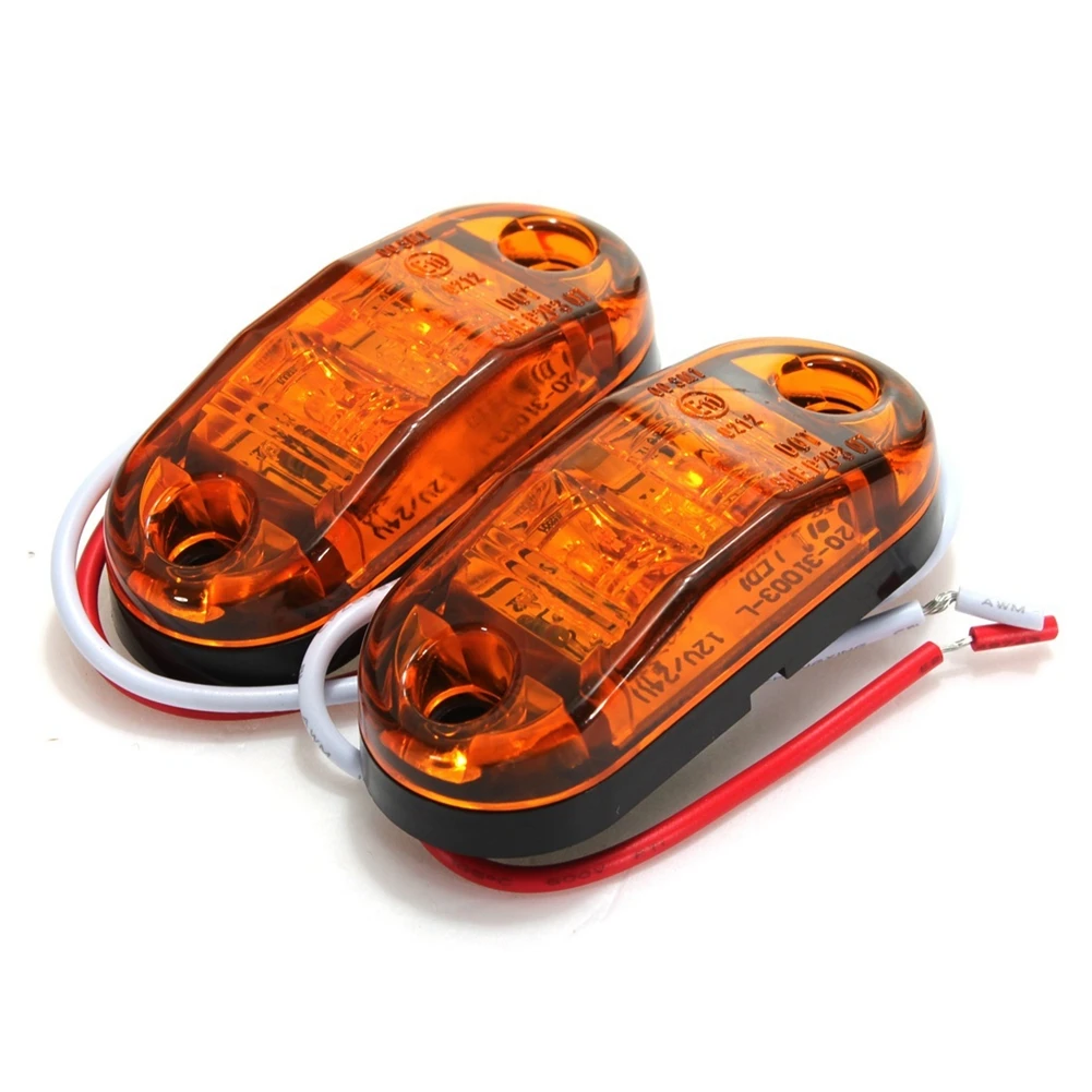 Новинка 10 шт. Янтарь Боковой габаритный фонарь светодиодный автомобиль грузовик