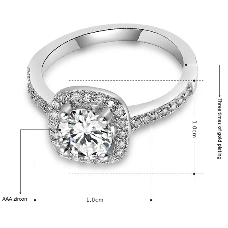 Модные женские ювелирные кольца обручальное кольцо из белого золота розового с