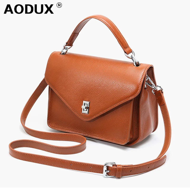Aodux новые модные женские сумки из натуральной бычьей кожи женская сумка воловьей