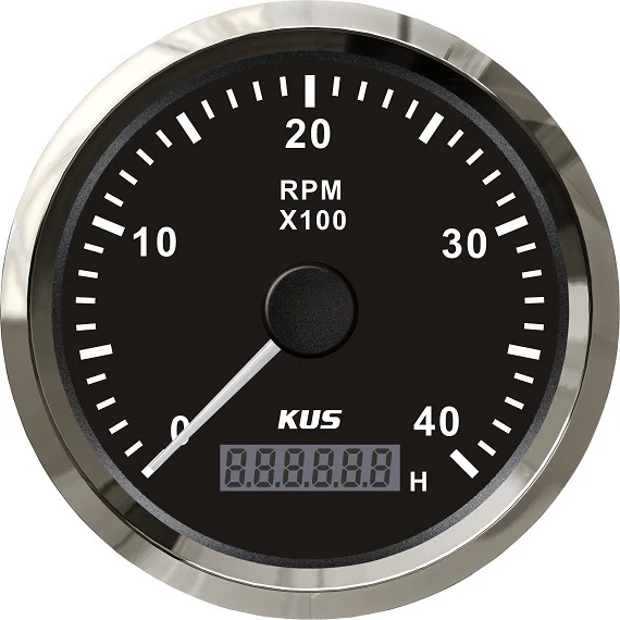 Белый/черный Тахометр KUS dn85 мм 0 4000 об/мин для дизельного двигателя (PN: KY07007 / KY07102)|kus