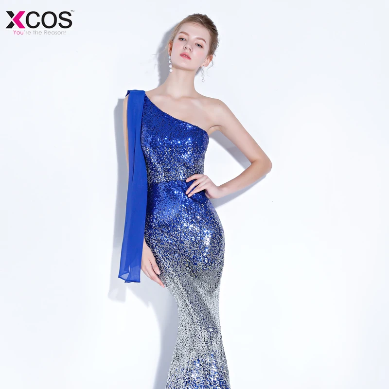 2019 вечерние платья с одним плечом длинное вечернее платье vestido de festa сексуальное