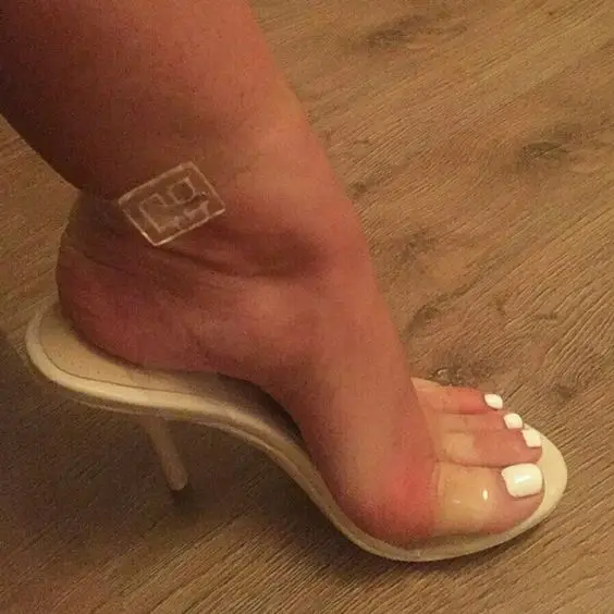 New Arrival 2017 Fashion Shoes Ankle Strap Strappy Heels PVC Clear Transparent Woman Gladiator Buckle High Heel Sandals | Обувь