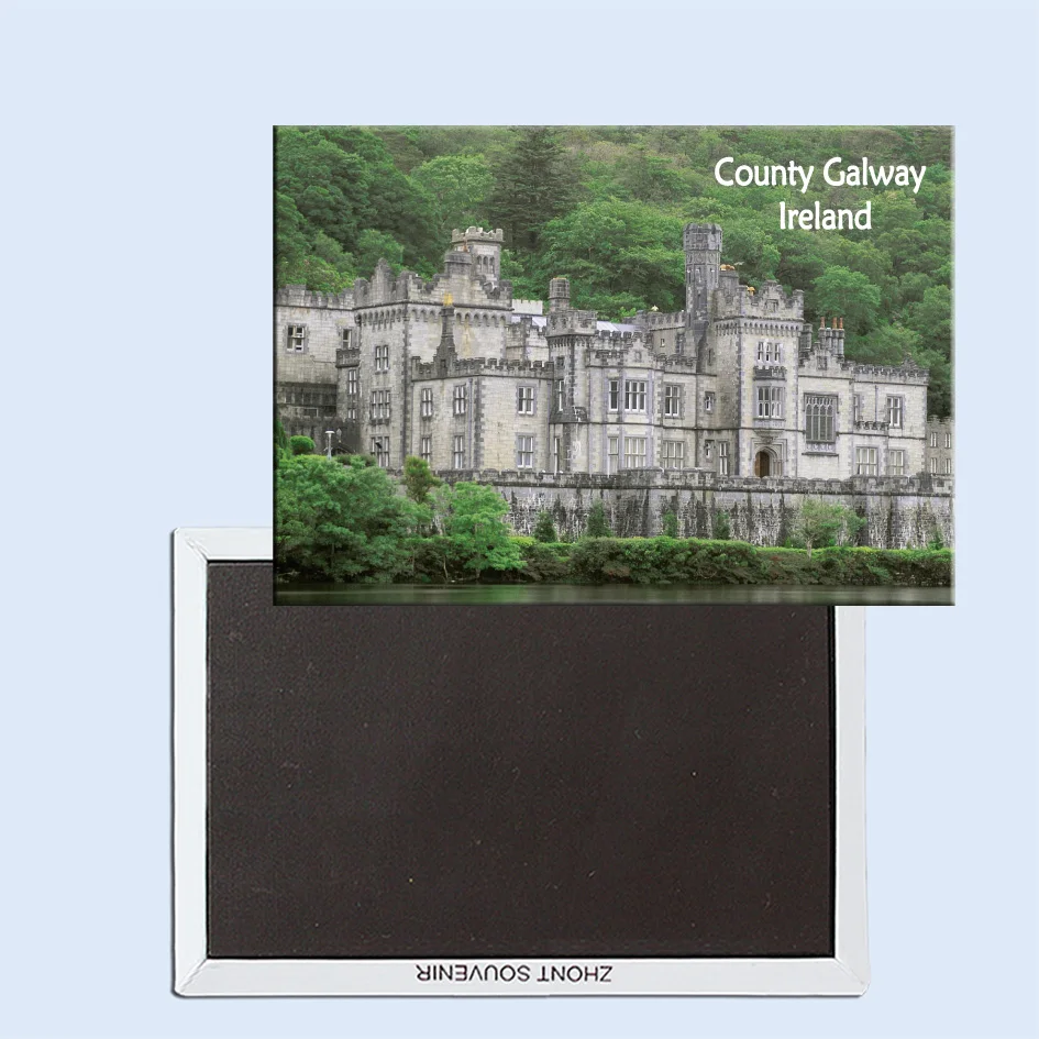 Kylemore Abbey Connemara County Galway Ирландия магнитные наклейки на холодильник туристические