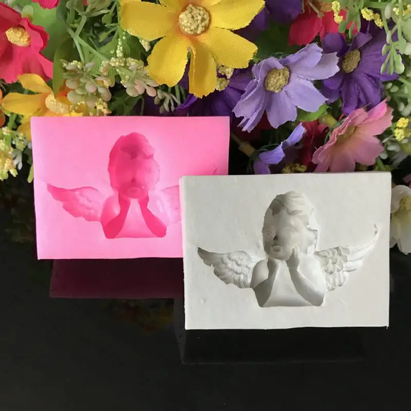 3D мультфильм форма Ангел помадка силиконовая для отделки DIY украшения торта