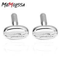 memolissa 3 pairs luxury men silver color rugby sports cufflinks high quality lawyer groom wedding cuff links for mens shirt