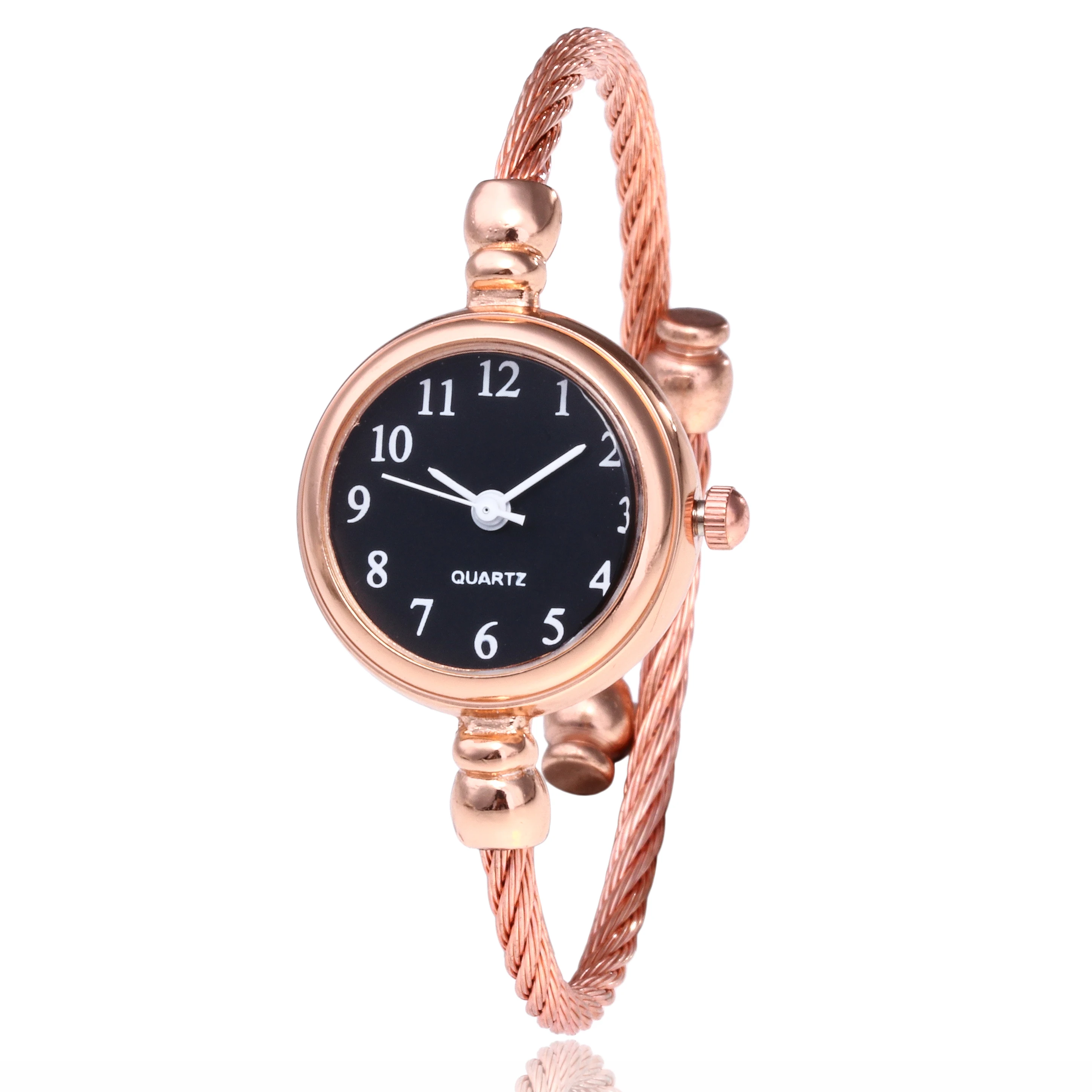 Rose Black Relogio Feminino CHIC/INS женские роскошные часы-браслет, Модные Винтажные кварцевые наручные часы из розового золота, ЖЕНСКИЕ НАРЯДНЫЕ часы - Цвет: Rose Black