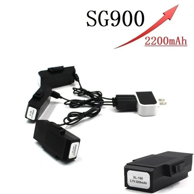 

Обновленная батарея и зарядное устройство для SG900 F196 X196 X192 RC Дрон вертолет Квадрокоптер запасные части 3,7 V 2200mAh Lipo батарея