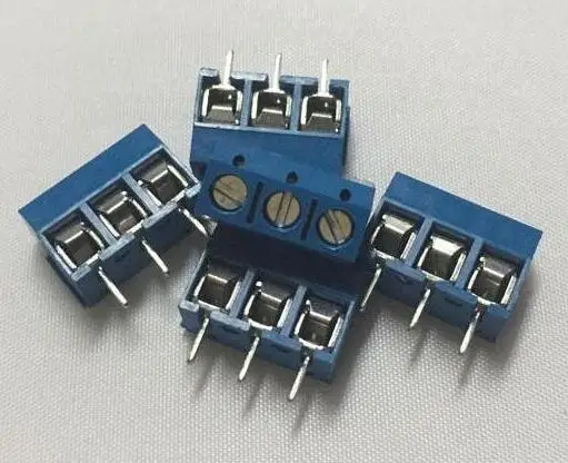 100 шт 3-контактный винт синий PCB клеммный блок разъем 5 мм Шаг | Дом и сад