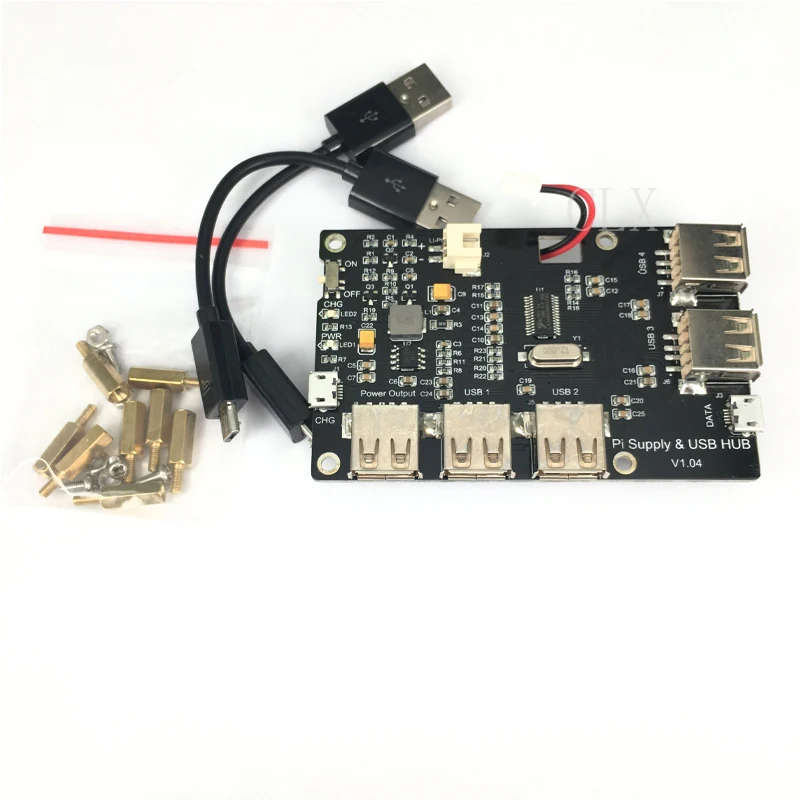 Плата расширения USB UHB + литиевая батарея 3800 мАч для модуля платы Raspberry Pi 3 Model B / 2B A