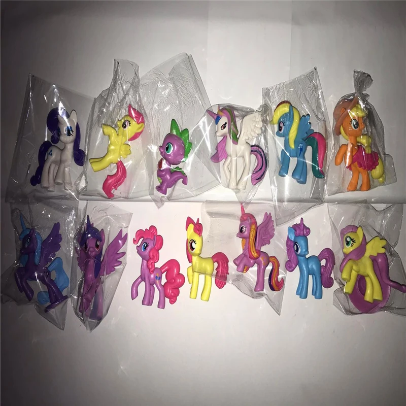13pcs/lot Big Action Toy Figure Unicorn Colored Pet Horse Luna Pvc Kids Toys Great Gift | Игрушки и хобби
