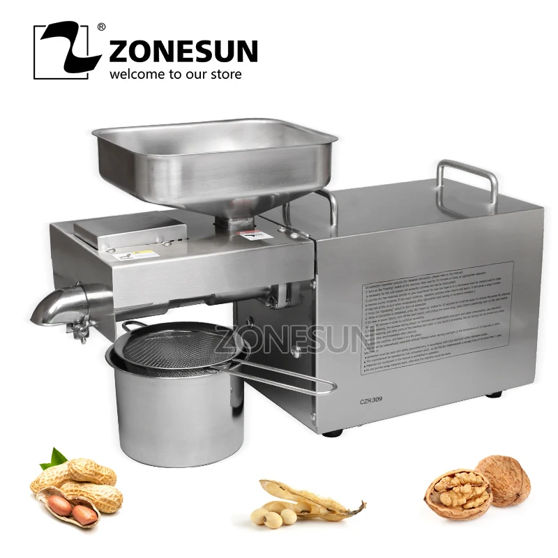 ZONESUN 1500 Вт автоматическая машина для извлечения мазута из нержавеющей стали