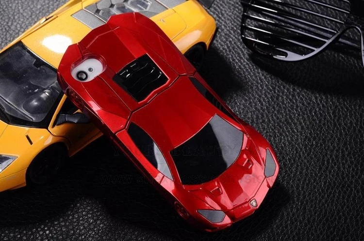 HOT COOL Designer 3D Sports Car Multipurpose Stand Holder Hard Phone Case For iPhone 4s 4 4G with Packing IP4P009 |