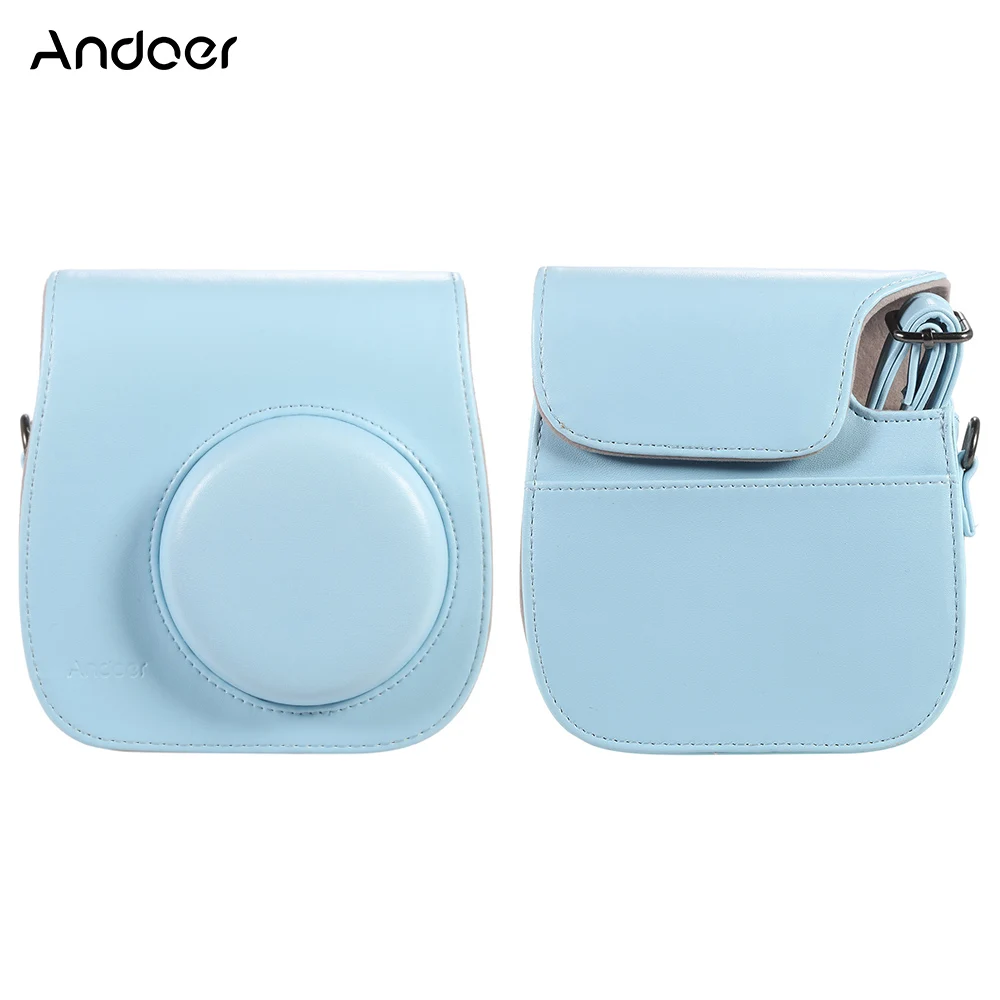 Кожаный чехол Andoer для камеры Fuji Fujifilm Instax Mini8 Mini8s Mini9 сумка на одно плечо|camera cases bags