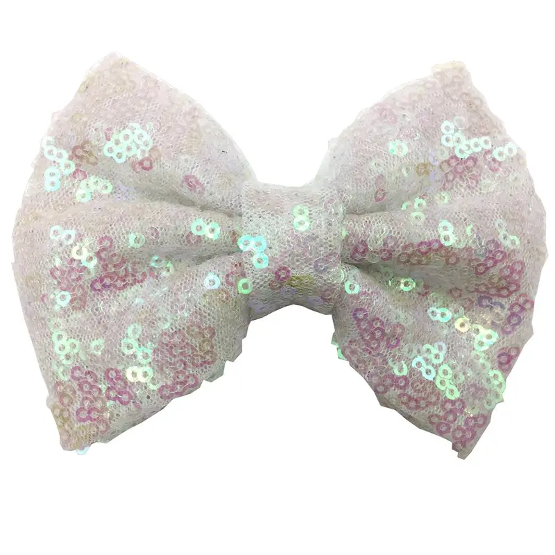 

12pcs/lot Free Epacket/CPAP 4" Sequin Messy Bow Valentine's Day Hair Accessory, Sequin Hair Bow Without Clips