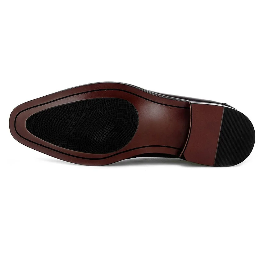 

New Luxury Genuine Leather Men's Handmade Wedding Loafers Round Toe Slip on Man Party Height Increasing Male Casual Shoes BQL103