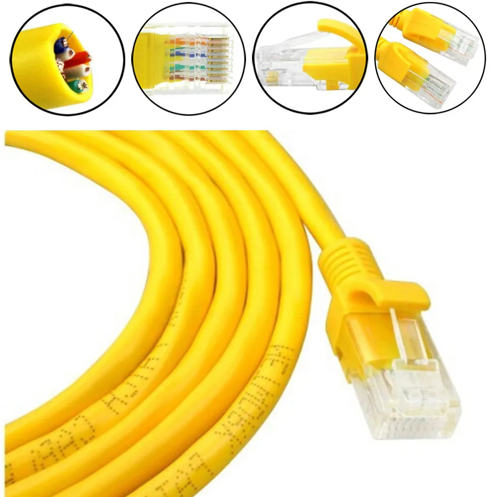 1 5 м желтый внешний сетевой Ethernet кабель CAT5e 100% медный usb sata переходная карта rj45