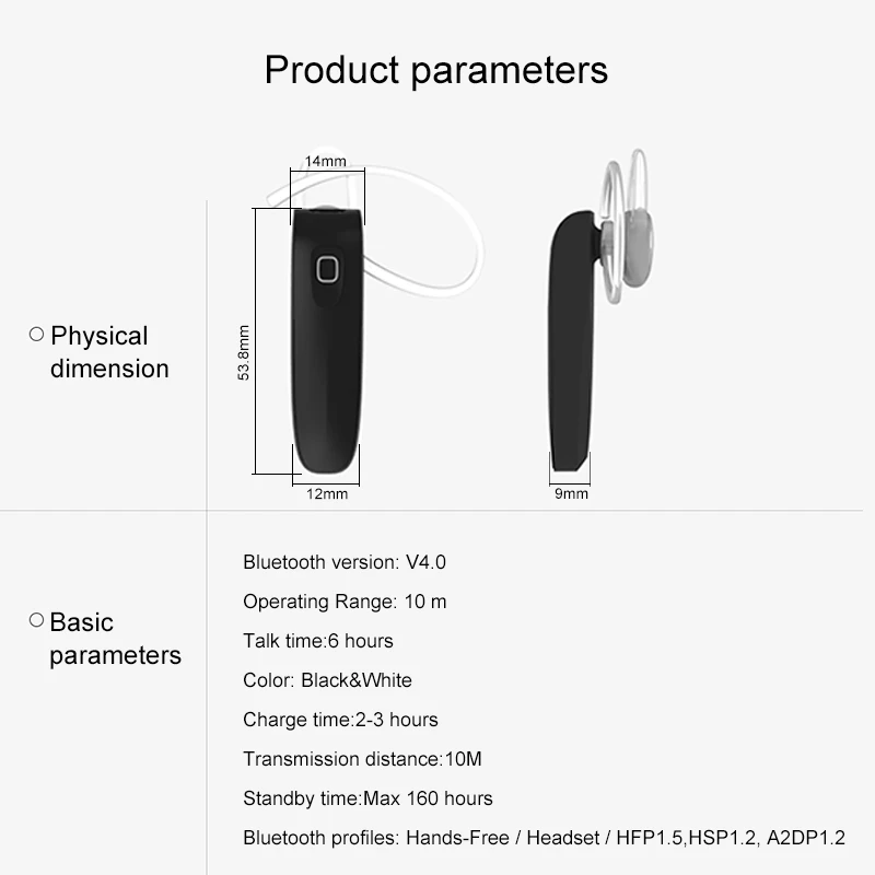 Yodeli B1 беспроводные Bluetooth наушники мини лучшие спортивные гарнитура с микрофоном
