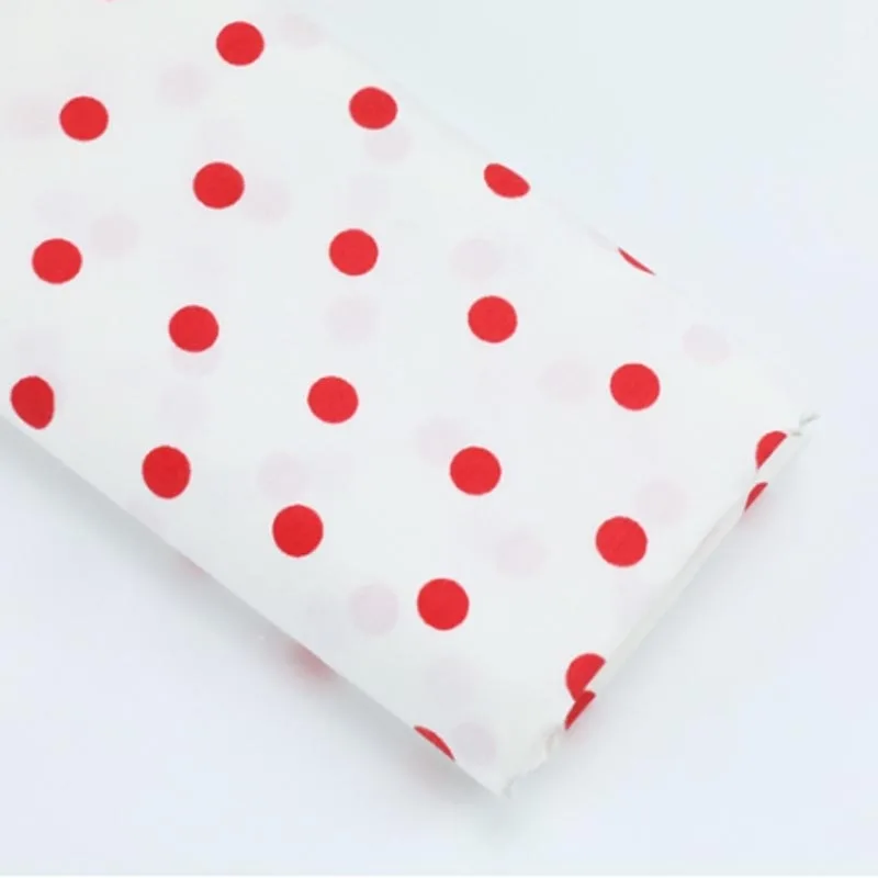 red dots 160 см* 50 см хлопковая ткань скандинавский ветер мультфильм красный черный Рождество Лось Олень звезда стрела Ткань шеврон для DIY подушка для колыбели ткани - Цвет: red dots