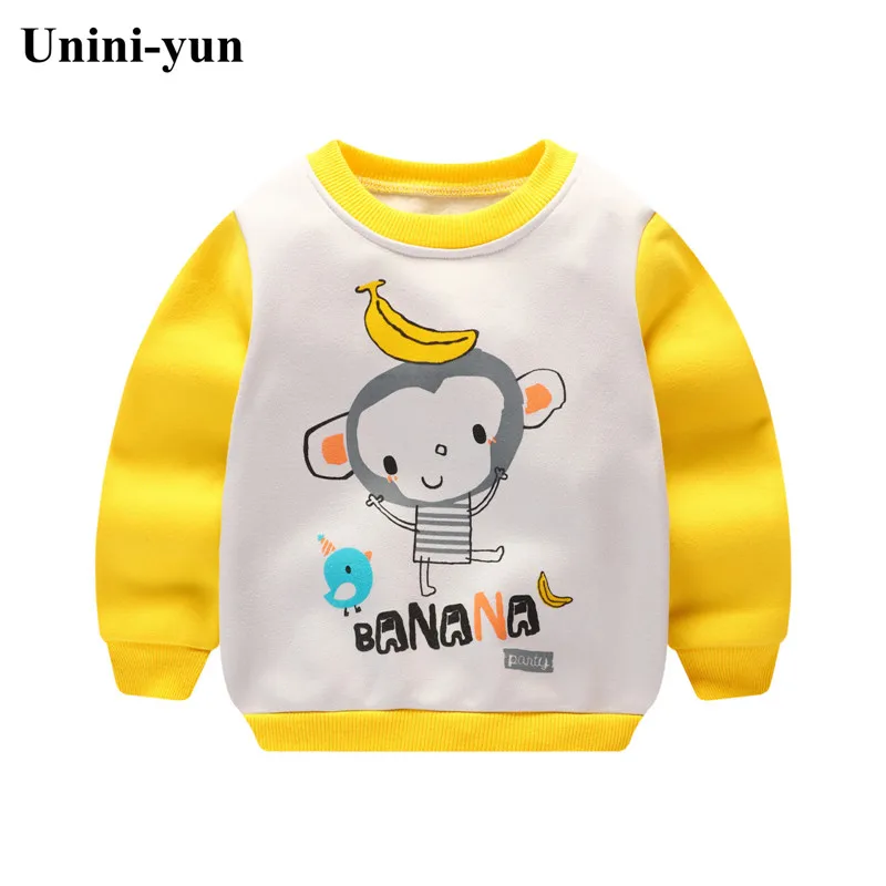

Baby Boys Sweatshirts Long Sleeve Monkey Children T shirts Cotton Girls Pullover Hoodies Tops 2017 Kids Infant Tees Clothes