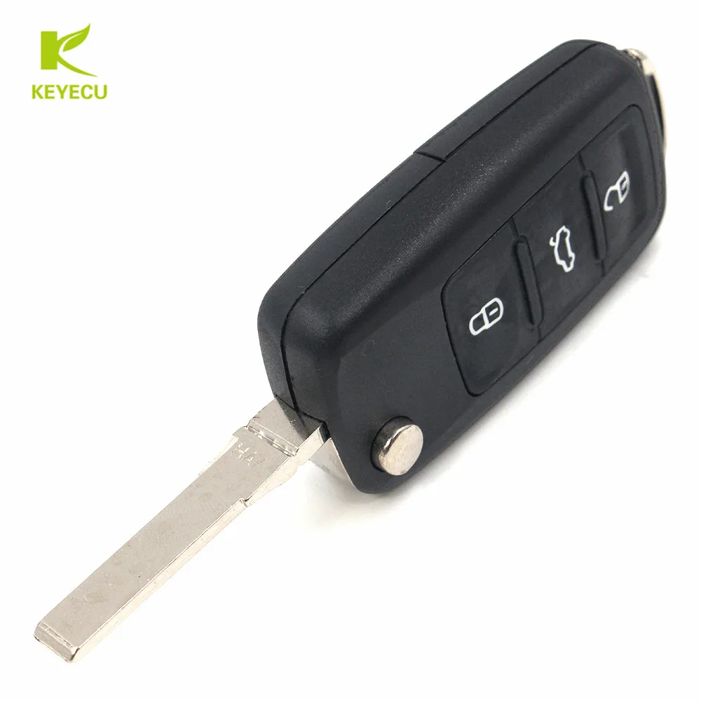 Запасной ключ KEYECU для Skoda Octavia Rapid Roomster Yeti Fabia Citigo 3T0 434 837 H 202 МГц|chip id48|chip skodachip keys |