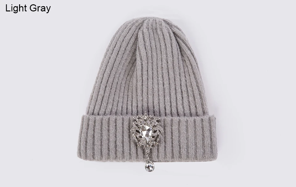 Ralferty вязаная зимняя шапка женская Skullies Beanies женские роскошные хрустальные шапки шапка Осенняя теплая трикотажная шапка с черепами Черная шапка femme