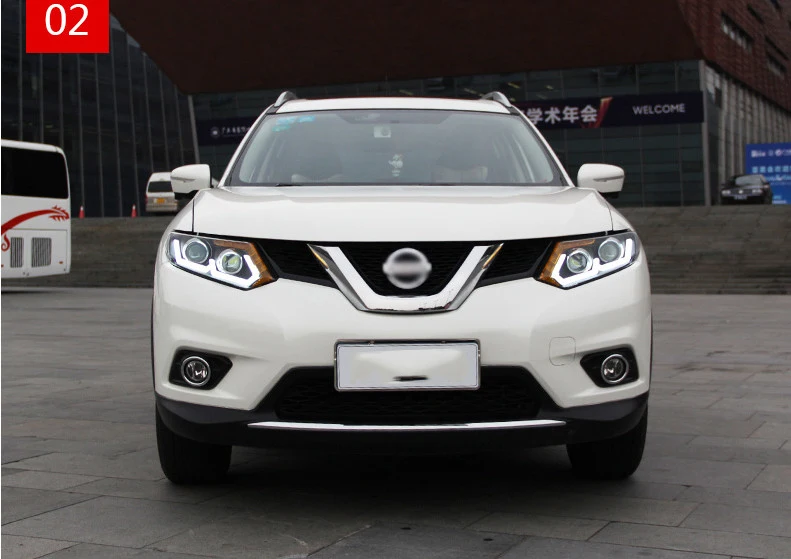 VLAND Автомобильные фары для NISSAN X-Trail светодиодный фары Светодиодная лента U Стиль передняя фара для Xtrail