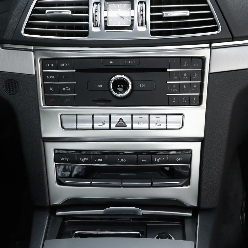 

Stainless Steel Console Air Conditioning CD Panel Decoration Cover Trim For Mercedes Benz E Class Coupe W207 C207 2009-2016