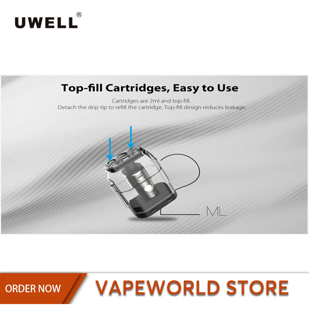 4 шт. 8 оригинальный картридж Uwell caliborn 2 мл 1.4ом аксессуары для электронных сигарет