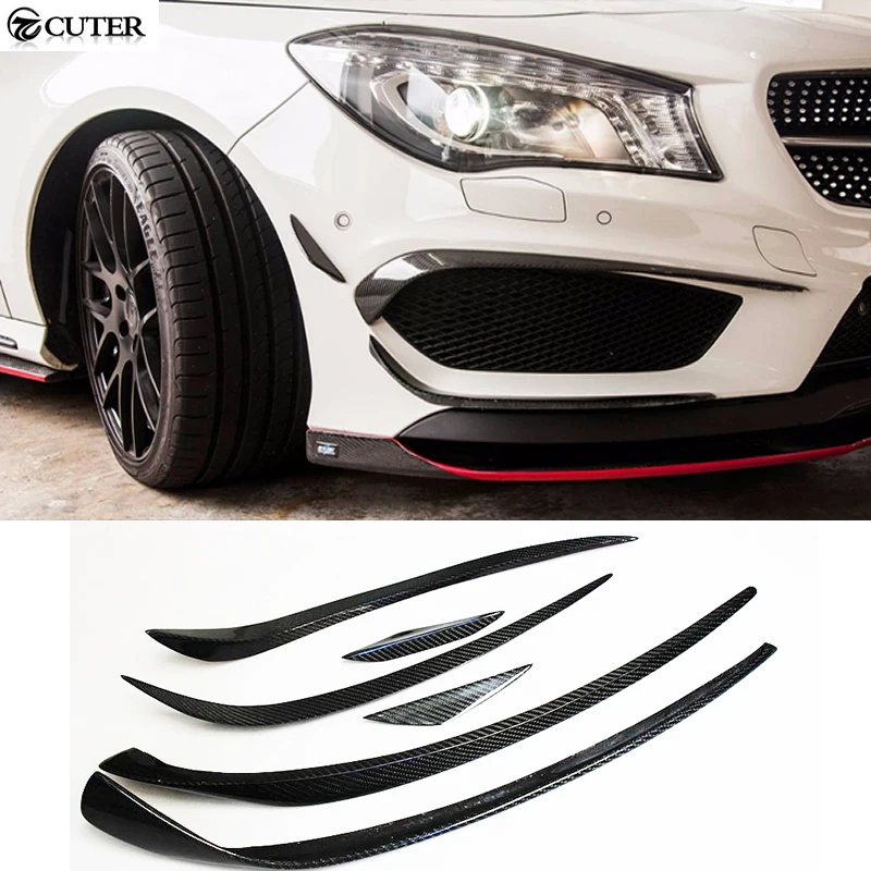 W117 CLA260 CLA250 CLA45 передний бампер из углеродного волокна украшение на