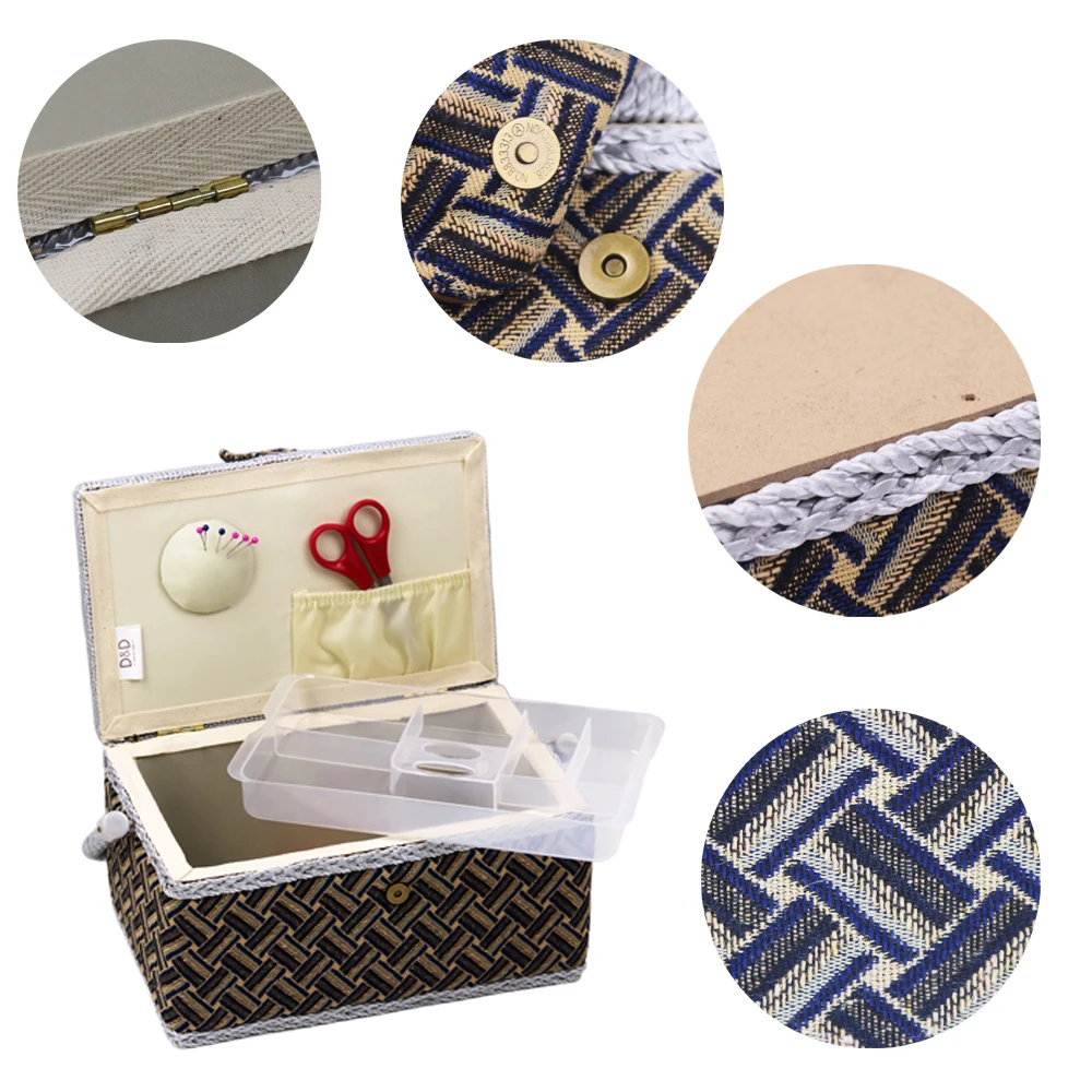 D & 2 цвета большие для дома древесные коробки шитья Набор игольчатая лента