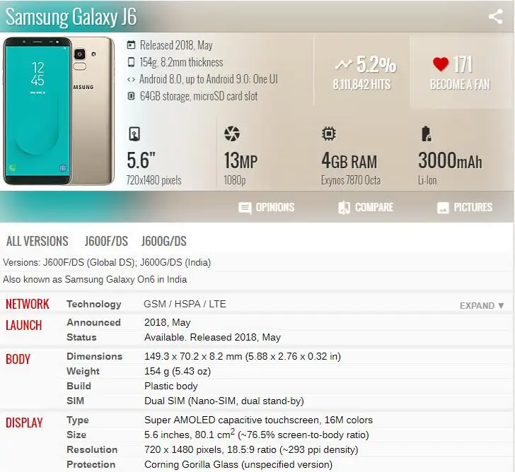 Оригинальный Для samsung Galaxy J6 2018 SM J600F J600FN ЖК экран Замена для On6 J600G дисплей|Экраны