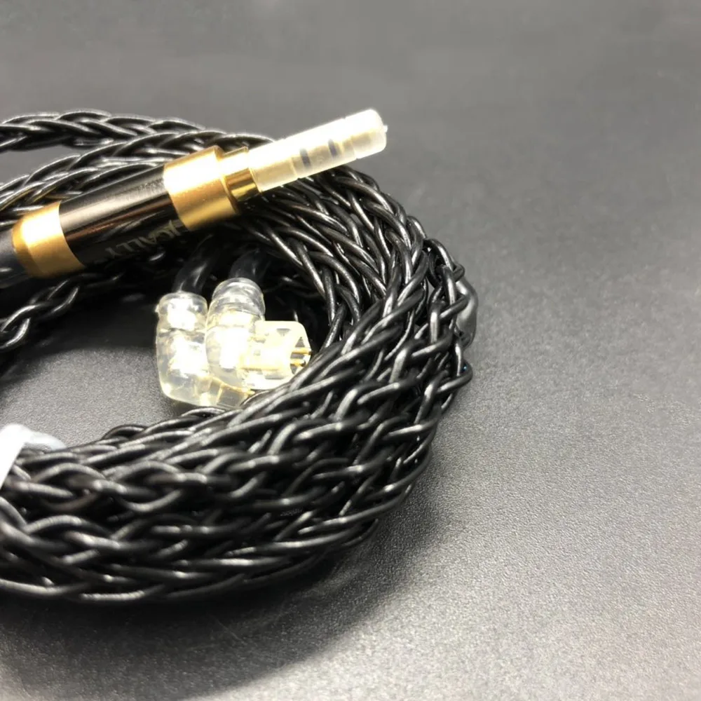 FENGRU DIY JCALLY черный JC08 5N OFC 8 акций 200 ядер кабель для наушников для Shure SE215 IE80 KZ ZST ZSN Pro ZS10 Pro ZSX