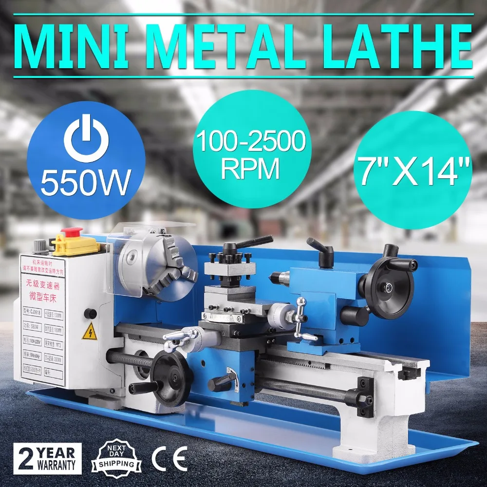 Токарный станок 7x14 550 Вт 2500 об./мин.|variable speed lathe|precision metal lathemetal lathe |