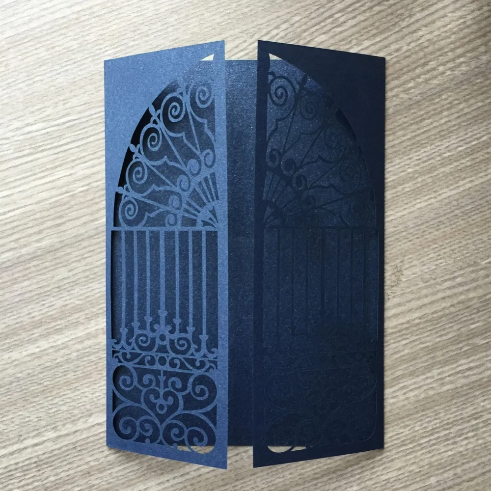 

35pcs Laser Cut Pearl Shimmer paper Inviting Card Paper Craft Party Event Supplies Party Birthday Wedding Invitation Cards