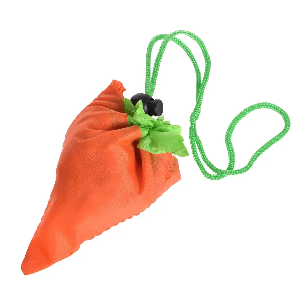 

1PCS Reusable Carrot Folding Shopping Bag Foldable Eco Nylon Bags Tote Carrier Carrier Environmentally Friendly Tote Bag