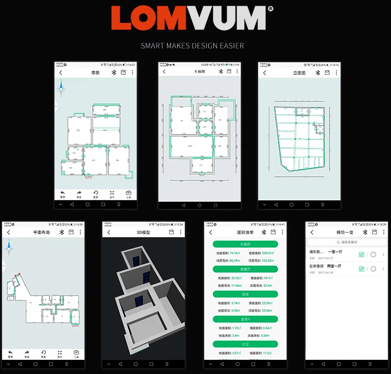 Лазерный дальномер LOMVUM, 50 м, 80 м, 100 м, 120 м, М, лазерный дальномер, мини, Bluetooth, ленточный дальномер, USB, измеритель диастиметра