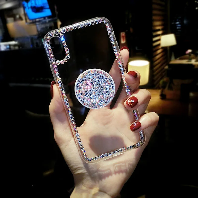 Модный простой прозрачный чехол со стразами для телефона Huawei P10 P20 Lite Plus 2017 Mate 9 10 20