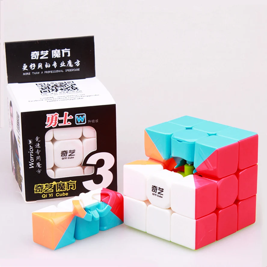 QIYI warrior w cube 3x3x3 профессиональный скоростной волшебный куб парус Головоломка Куб Neo Cubo magico stickerless для детей
