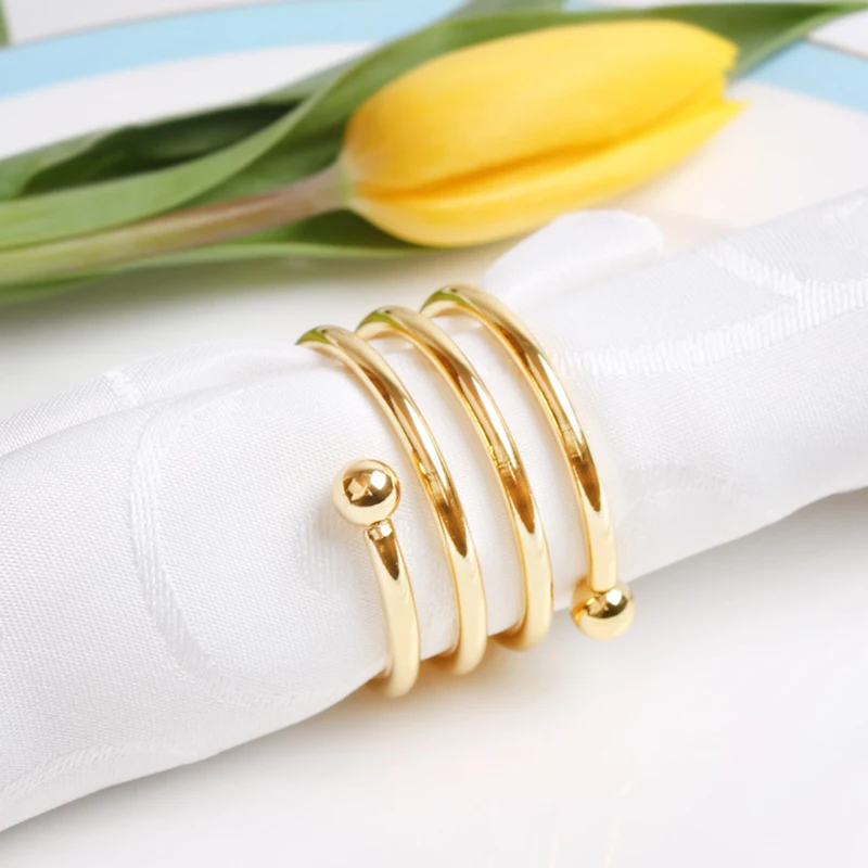 10 шт. цвета: золотистый серебристый металлическая для салфеток Кольца с бантом