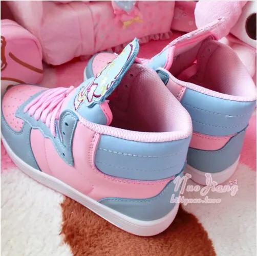 Cute Lolita Women's Anime Harajuku Little Twin Star High Top Casual Shoes image 4