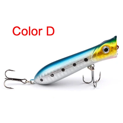 Color D SIECHI 1 шт. 8 см 11,68 г пластиковый жесткий Поппер рыболовные приманки плавающая приманка с крючком плавающий кринок 10 цветов Minnows искусственная наживка - Цвет: Color D
