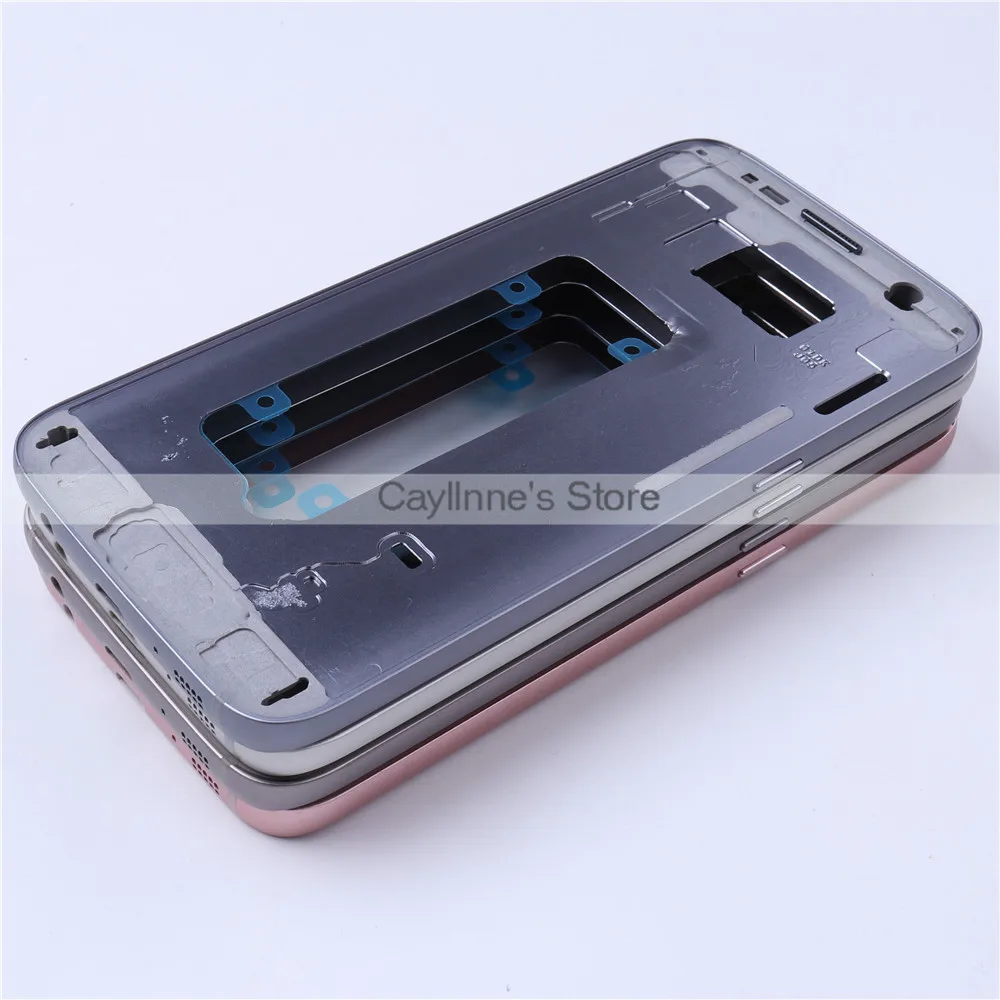 S7 edge G935 средняя рамка для samsung galaxy S7 G930 средняя пластина рамка Корпус Боковая кнопка Замена лотка для sim-карты