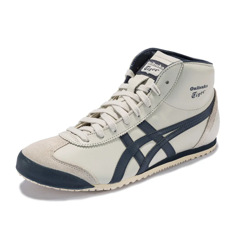 Оригинальный ONITSUKA TIGER MEXICO 66 Для мужчин женская обувь бежевый темно-синие унисекс